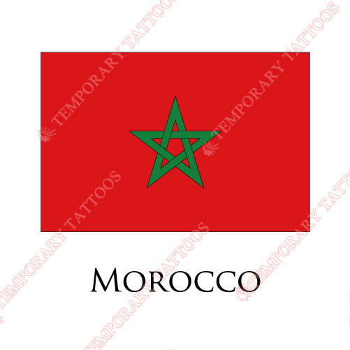 Morocco flag Customize Temporary Tattoos Stickers NO.1935